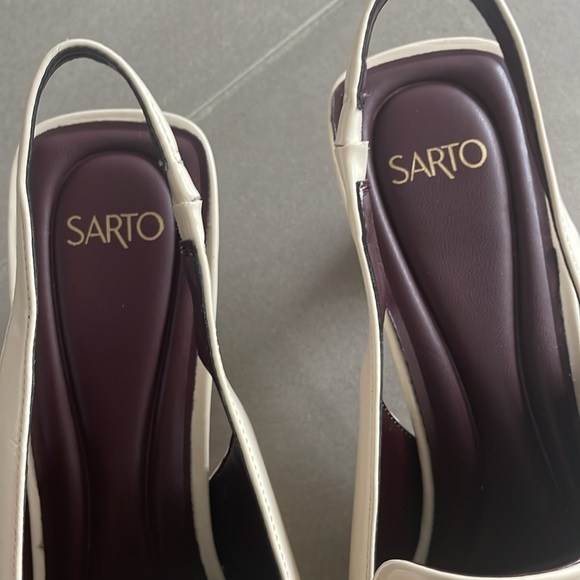 Sarto pumps open heel in ivory nwt - Picture 15 of 17